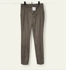 55 新品 レディース ZARA ザラ CHECK ストレッチ スラックス パンツ カジュアル スーツ 新品