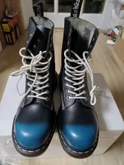 新品) DR. MARTENS ドクターマーチン 1919 ブルー ブラック 250サイズ UK6 GDブーツ クリーム 45万