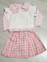 131-リリープー ベスト+Tシャツ+キュロット セット (130)