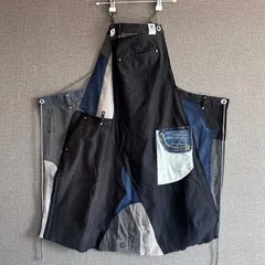 EASY SKANKING｜一点物 リメイクワークエプロン｜古布 パッチワーク