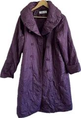 Z1715 【美品】pierre cardinピエールカルダン　中綿コート　ロングコート　アウター　パープル　レディース　Mサイズ