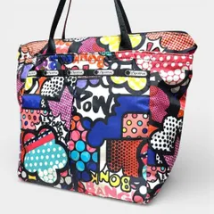 美品 LeSportsac トートバッグ ナイロン 総柄 大容量 肩掛け トート