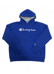 Champion チャンピオン ロゴ刺繍 パーカー ブルー USA L / ASIA 2XL ビッグシルエット