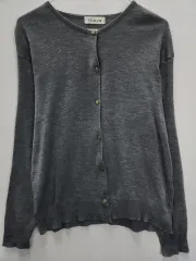 ヴィンテージ 森ガール ベーシック ラウンド カーディガン グレー