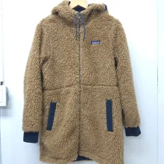 patagonia パタゴニア フリース ボア ロング コート ブラウン M