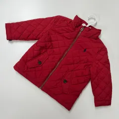 24m 90 ラルフローレン Polo Kids (ポロキッズ) レッド キルティング ジャケット