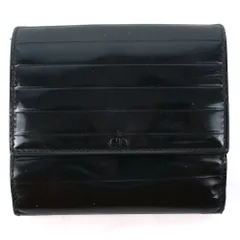 DIOR HOMME ディオールオム エナメル コーティング レザー ショート ウォレット 2つ折り財布 ブラック 02‐LU-0046のサムネイル
