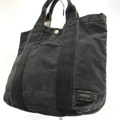 ポーター PORTER トートバッグ キャンバス ブラック 黒 コットン 鞄 ロゴ