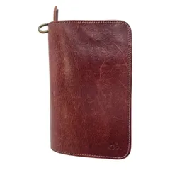 【中古】【メンズ/レディース】  革蛸謹製 MIDDLE LEATHER WALLET ミドル レザー ウォレット 紅月 財布  【200-250219-as-35-IZU】