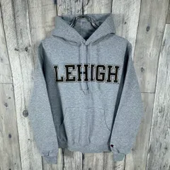 OLD Champion 90s チャンピオン グレー 両面プリント LEHIGH UNIVERSITY カレッジ 裏起毛 スウェット スエット パーカー メンズ S サイズ