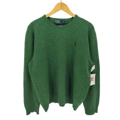 ポロバイラルフローレン Polo by RALPH LAUREN 90S LAMBS WOOL ラムウール ポニー刺繍 クルーネック ニット メンズ import：XL 