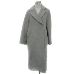 アーバンリサーチ ドアーズ URBAN RESEARCH DOORS チェスターコート ロング丈 オープンカラー 無地 ダブルボタン One ライトグレー /YS13