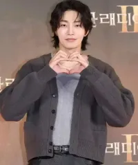 新品 24FW RECTO メンズ ルー スコンパクト ニット ビョンウソク カーディガン チャコール