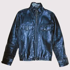 OLD GAP 00s leather denim docking jacket