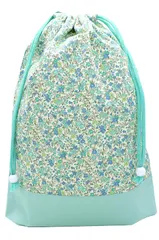 新品 [miwaki] 体操着袋 女の子 おきがえ袋 巾着袋 大 旅行用 ポーチ マチあり 小学校 幼稚園 保育園 お名前タグ付き 日本製 手作り bag03-L