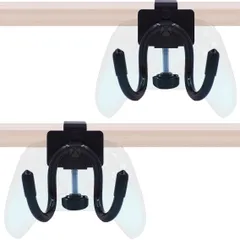 YYST デスクマウントゲームコントローラーホルダー クランプオンハンガーホルダーストレージラック PS3/PS4/PS5/Xbox 360/Xbox One/S/X/Elite/Series S/Series Xコントローラー、Proコントローラーに [1]