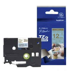 ブラザー TZe-RL34 ピータッチ リボンテープ 金文字/ライトブルー 12mm TZeRL34のサムネイル