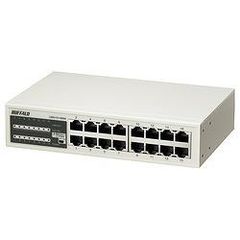 BUFFALO 16ポート スイッチングハブ LSW4-GT-16NSR - メルカリ