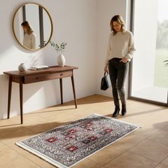 ペルシャ絨毯 60×75cm 赤 レッド 玄関マット ラグ 133-033 - メルカリ