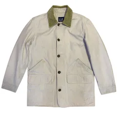 【90s】OLD GAP コーデュロイ襟 カバーオール ジャケット アイボリー Size S