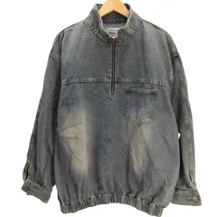 ニコアンド niko and... JEANS 25AW DENIM HALF-ZIP デニム ハーフ ジップ プルオーバー メンズ JPN：L のサムネイル