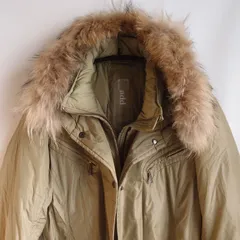 美品 add エーディーディー 丈90cm 豪華であたたかいリアルファーフード ダブルジップ ロングダウンジャケット アウター コート レディース SIZE US4 (M) 中古