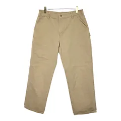 00年代 USA製 Carhartt カーハート ダック ペインターパンツ ベージュ(メンズ W38 L32)中古 古着 V9731