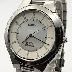 SEIKO 8J41-6180 セイコー　DOLCE ドルチェ　クォーツ　 チタン　TITANIUM 腕時計 稼働品 電池交換済　リューズ不良【P315】