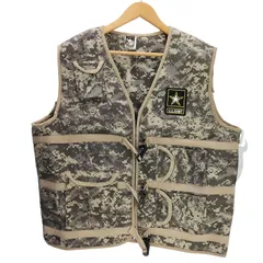 ユーエスアーミー U.S. ARMY U.S. ARMY レプリケーション 迷彩 デジタルカモ パッチ付き タクティカル ミリタリー ベスト メンズ ONE SIZE 