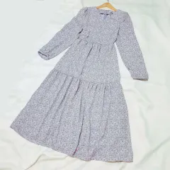 ロング丈ワンピース 長袖ワンピース 秋ワンピース