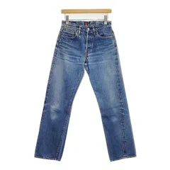 RESOLUTE 711 W28 革パッチ ボタンフライ ジーンズ 日本製 デニムパンツ ライトブルー メンズ リゾルト【中古】5-1228G∞