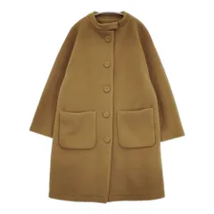 Traditional Weatherwear MATLOCK ウールナイロン ノーカラーコート カーキ ブラウン レディース トラディショナルウェザーウェア【中古】5-1228A♪のサムネイル