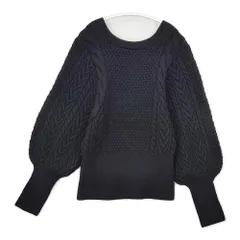 JOURNAL STANDARD L'essage Mix ケーブルプルオーバー 定価28600円 2way セーター ニット 22AW ブラック レディース ジャーナルスタンダードレサージュ【中古】5-1228T♪のサムネイル