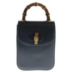 GUCCI (グッチ) バンブーミニ 3WAY ハンドショルダーバッグ ブラック 702106