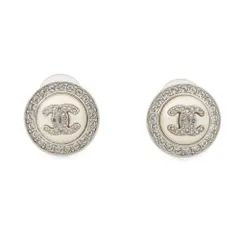 シャネル イヤリング ココマーク ラインストーン フェイクパール B25 B CHANEL アクセサリー
