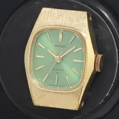手巻き セイコー 21石 1104-3370 緑文字盤 レディース腕時計 2000000 NSK KRK