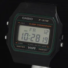 稼働 カシオ F-91W QZ デジタル文字盤 メンズ腕時計 KRH 2000000 NSK