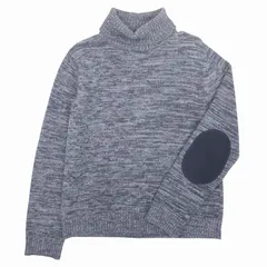 美品 12AW ジュンヤワタナベマン JUNYA WATANABE MAN エルボーパッチ タートルネック セーター ニット トップス 長袖 プルーバー ウール WJ-N017 AD2012 サイズS グレー メンズ/☆R203のサムネイル