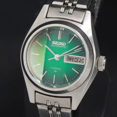 稼働中！SEIKO 自動巻き時計 グリーン文字盤 - メルカリ