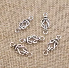 ケルト風 ノットコネクタチャーム　アンティークシルバー　10個