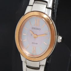 極美品】SEIKO ソーラー マザーオブパール文字盤 V110-0AC0 レア 
