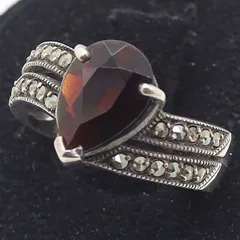 ガーネット風 色石リング シルバー SV925刻印 5.02g アクセサリー ジュエリー 2000000 NSK AKO IKE