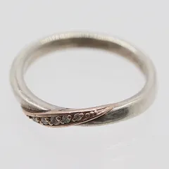 4℃ ヨンドシー シルバーリング 指輪 ダイヤリング SV刻印 2.37g アクセサリー ジュエリー 2000000 NSK AKO MST