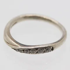 4℃ ヨンドシー シルバーリング 指輪 ダイヤリング SV刻印 2.11g アクセサリー ジュエリー 2000000 NSK AKO MST