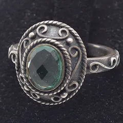 ガーネット風 色石シルバーリング 指輪 SV925刻印 5.00g アクセサリー ジュエリー 2000000 NSK AKO IKE