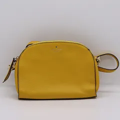良品 ケイトスペード ペリー レザー ドーム イエローカラー クロスボディバッグ ブランド小物2000000 NSK MTY