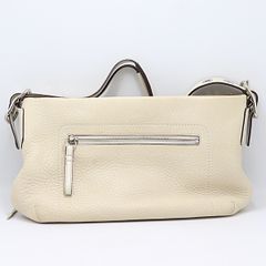 希少】KANMI. レザー 筒型ショルダーバッグ 本革 シボ革 ベージュ 