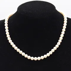  良品 天賞堂 パール ネックレス ホワイト 真珠 アクセサリー ジュエリー 2000000 NSK IKE