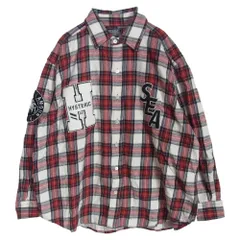 HYSTERIC GLAMOUR ヒステリックグラマー WDS-HYS-3-04 WIND AND SEA ウィンダンシー CHECK SHIRT オンブレチェック 長袖 シャツ レッド系 S【中古】
