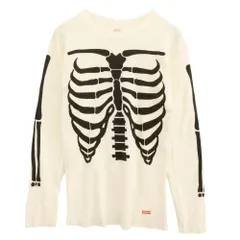 Supreme シュプリーム 25AW × HANES ヘインズ Bones Thermal Crew ボーンプリント サーマル クルーネック 長袖カットソー ホワイト ホワイト系 L【極上美品】【中古】
